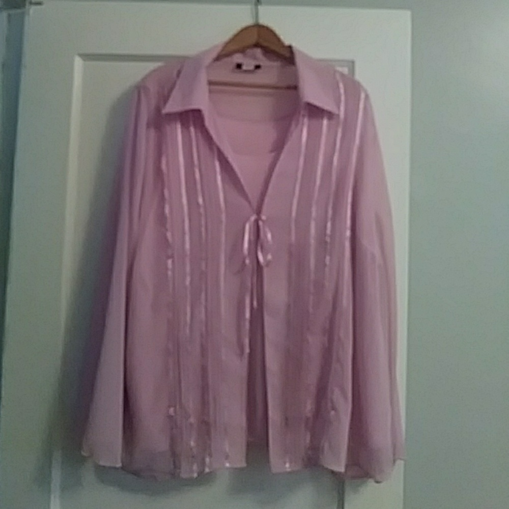 1940 Sheer Mauve Blouse